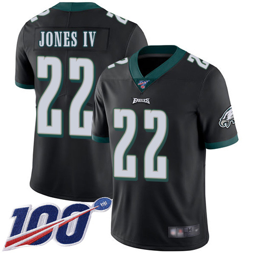 Men Philadelphia Eagles #22 Sidney Jones Black Alternate Vapor Untouchable NFL Jersey Limited Player->nfl t-shirts->Sports Accessory